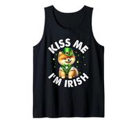 Gli Amanti dei Cani della Pomerania Kiss Me I'm I'm Irish Tee San Patrizio Canotta