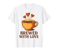 Gli amanti del caffè: Brewed with Love Design Maglietta