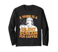 Gli Amanti del caffè Uno sbadiglio è Un grido Silenzioso per Il caffè Maglia a Manica