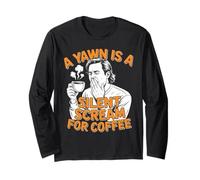 Gli Amanti del caffè Uno sbadiglio è Un grido Silenzioso per Il caffè Maglia a Manica