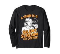Gli Amanti del caffè Uno sbadiglio è Un grido Silenzioso per Il caffè Maglia a Manica