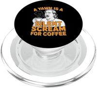 Gli amanti del caffè Uno sbadiglio è un grido silenzioso per il caffè PopSockets PopGrip per MagSafe