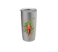 Gli amanti del cibo piccante piccante del peperoncino rosso calore fuoco messicano Bicchiere termico in acciaio inox doppia parete