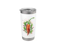 Gli amanti del cibo piccante piccante del peperoncino rosso calore fuoco messicano Bicchiere termico in acciaio inox doppia parete