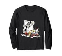 Gli Amanti delle Piante Scheletro Fiori Maglia a Manica