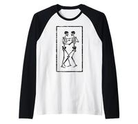 Gli Amanti dello Scheletro Vintage abbracciano Il romanticismo Maglia con Maniche Raglan