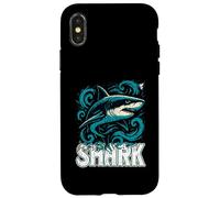 Gli amanti dello squalo grandi cacciatori di pesci predatori delle profondità oceaniche Custodia per iPhone X/XS