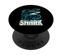 Gli amanti dello squalo grandi cacciatori di pesci predatori delle profondità oceaniche PopSockets PopGrip Adesivo