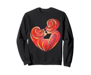 Gli Amanti Si baciano e i Loro corpi formano Un Cuore d Amore Felpa