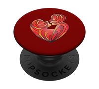 Gli amanti si baciano e i loro corpi formano un cuore d"amore PopSockets PopGrip Adesivo