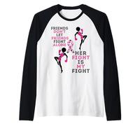 Gli Amici Non lasciano Che Gli Amici combattano Il Cancro al Seno Melanina Donne Maglia con Maniche Raglan