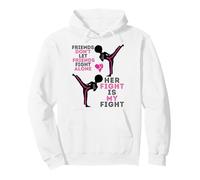 Gli Amici Non lasciano Combattere Il Cancro al Seno melanina Rosa Donne Felpa con Cappuccio