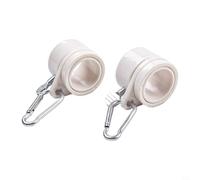 Gli anelli rotanti per bandierine su aste da 2,5 cm consentono una rotazione continua senza interferenze o legature (bianco)