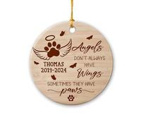 Gli Angeli A Volte Hanno Le Zampe Ciondoli Natalizi Con Cordino Ornamento In Ceramica Natalizia Ceramica Addobbi Per Natale