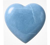 Gli angeli Pietra di palma con cuore di cristallo - Pietra da massaggio tascabile per il bilanciamento naturale dei chakra del corpo, guarigione Reiki e griglia di cristallo