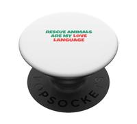 Gli animali da salvataggio sono il mio linguaggio d'amore PopSockets PopGrip Adesivo