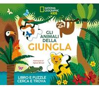 Gli animali della giungla. Libro e puzzle cerca e trova. Ediz. a colori. Con puzzle. Con Poster