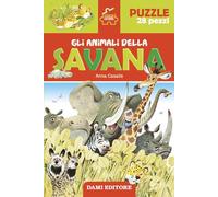 Gli animali della savana. Storie da costruire. Ediz. a colori. Con puzzle da 28 pezzi
