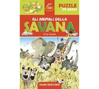 Gli animali della savana. Storie da costruire. Ediz. a colori. Con puzzle da 28 pezzi
