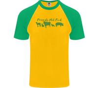 Gli Animali Sono Amici Non Cibo T-Shirt Baseball S/S Vegan Uomo