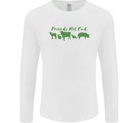 Gli Animali Sono Amici Non Cibo Vegan Uomo Manica Lunga T-Shirt