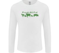 Gli Animali Sono Amici Non Cibo Vegan Uomo Manica Lunga T-Shirt