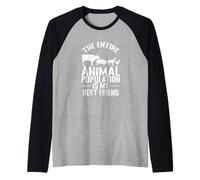 Gli Animali Sono i Miei Migliori Amici Maglia con Maniche Raglan