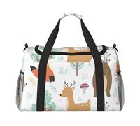 Gli animali stampano la grande borsa di viaggio della mano di capacità delle borse di viaggio di viaggio dello spazio per il fine settimana dell'aereo