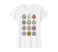 Gli antichi Scudi opliti greci Simboli della polis Greca Maglietta, Donna, Bianco, XL