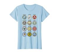 Gli antichi Scudi opliti greci Simboli della polis Greca Maglietta, Donna, Celeste, XL