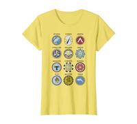 Gli antichi Scudi opliti greci Simboli della polis Greca Maglietta, Donna, Limone, 3XL