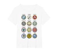 Gli antichi Scudi opliti greci Simboli della polis Greca Maglietta, Donna Plus-Size, Bianco, 3X