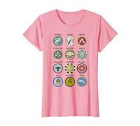 Gli antichi Scudi opliti greci Simboli della polis Greca Maglietta, Donna, Rosa, L