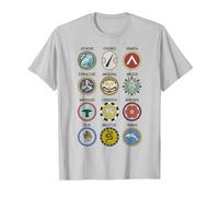 Gli antichi Scudi opliti greci Simboli della polis Greca Maglietta, Uomo, Argento, L