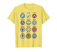 Gli antichi Scudi opliti greci Simboli della polis Greca Maglietta, Uomo, Limone, XL