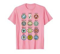 Gli antichi Scudi opliti greci Simboli della polis Greca Maglietta, Uomo, Rosa, M