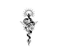 Gli autoadesivi del tatuaggio ..'erba del loto del serpente impermeabilizzano la vita semipermanente semipermanente femminile duratura del nuovo fiore avanzato cinese della gamba del petto