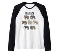 Gli Elefanti del Mondo Maglia con Maniche Raglan