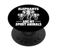Gli elefanti sono il mio spirito Animali Amante degli elefanti PopSockets PopGrip Adesivo
