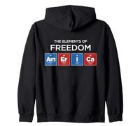 Gli Elementi della libertà America Tavola Periodica degli Elementi Felpa con Cappuccio