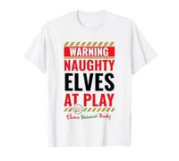 Gli Elfi Si comportano Male Cattivi Elfi al Gioco di Natale Maglietta