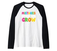 Gli errori ci aiutano a crescere citazione positiva Maglia con Maniche Raglan