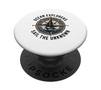 Gli esploratori dell'oceano navigano sullo sconosciuto capitano marinaio PopSockets PopGrip Adesivo