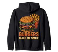 Gli Hamburger Mi Fanno Sorridere, Una delizia Divertente Felpa con Cappuccio