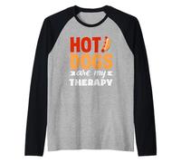 Gli hot dog amanti degli hot dog sono la mia terapia Maglia con Maniche Raglan