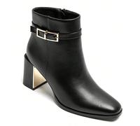 Gli imbottigliamenti sono belli come il talon bloc e la sposa è regolabile, un boucle métallique, un parfait di toutes e tenues. Ces bottines à talon clot associativo comfort ed eleganza per unmoderne