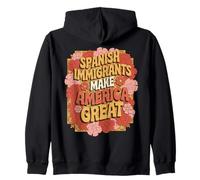 Gli IMMIGRANTI SPAGNOLI Rendono l'America Grande Felpa con Cappuccio