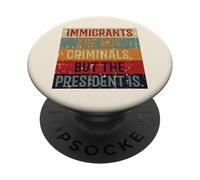 Gli immigrati non sono criminali Diritti retrò Protestano Donne Uomini PopSockets PopGrip Adesivo