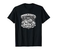 Gli immigrati Rendono l'America Grande Grafica patriottica Maglietta