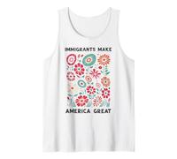 Gli immigrati Rendono lAmerica Un Grande Supporto Floreale per Ragazze e Donne Canotta
